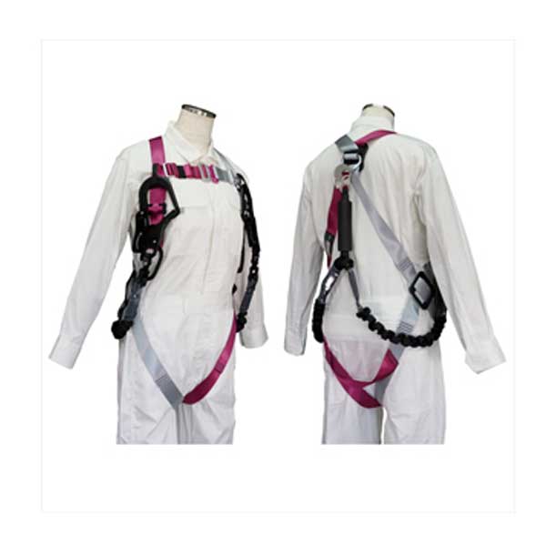 ジェフコム ハーネスランヤードセット HS-50DS-A  マゼンタ × シルバー