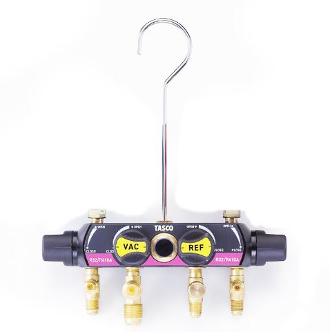 TASCO タスコ  R410A R32用 4バルブゲージマニホールドボディ TA122FM-11