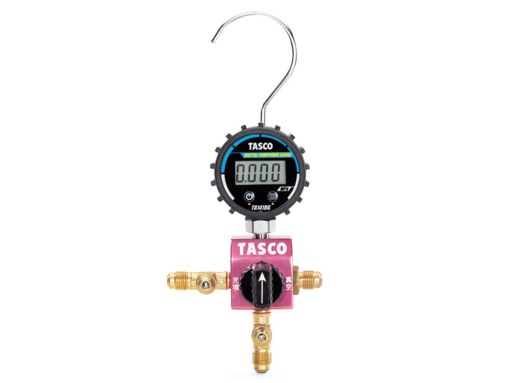 TASCO タスコ  R410A R32用 ボールバルブ式デジタルシングルゲージマニホールドキット　TA123DVG-2