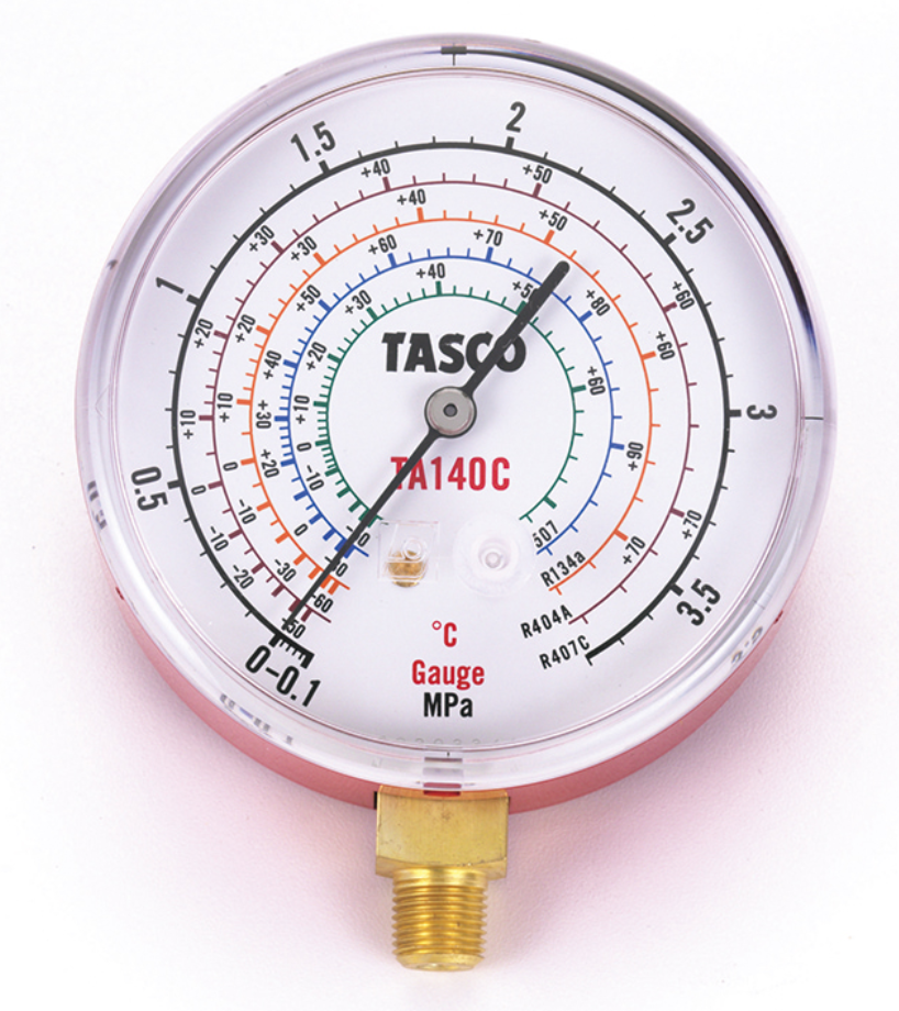 TASCO タスコ R404A、R407C、R507A、R134a用高精度圧力計/連成計　TA140C