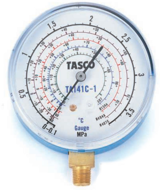 TASCO タスコ R404A、R407C、R507A、R134a用高精度圧力計/連成計　TA141C-1