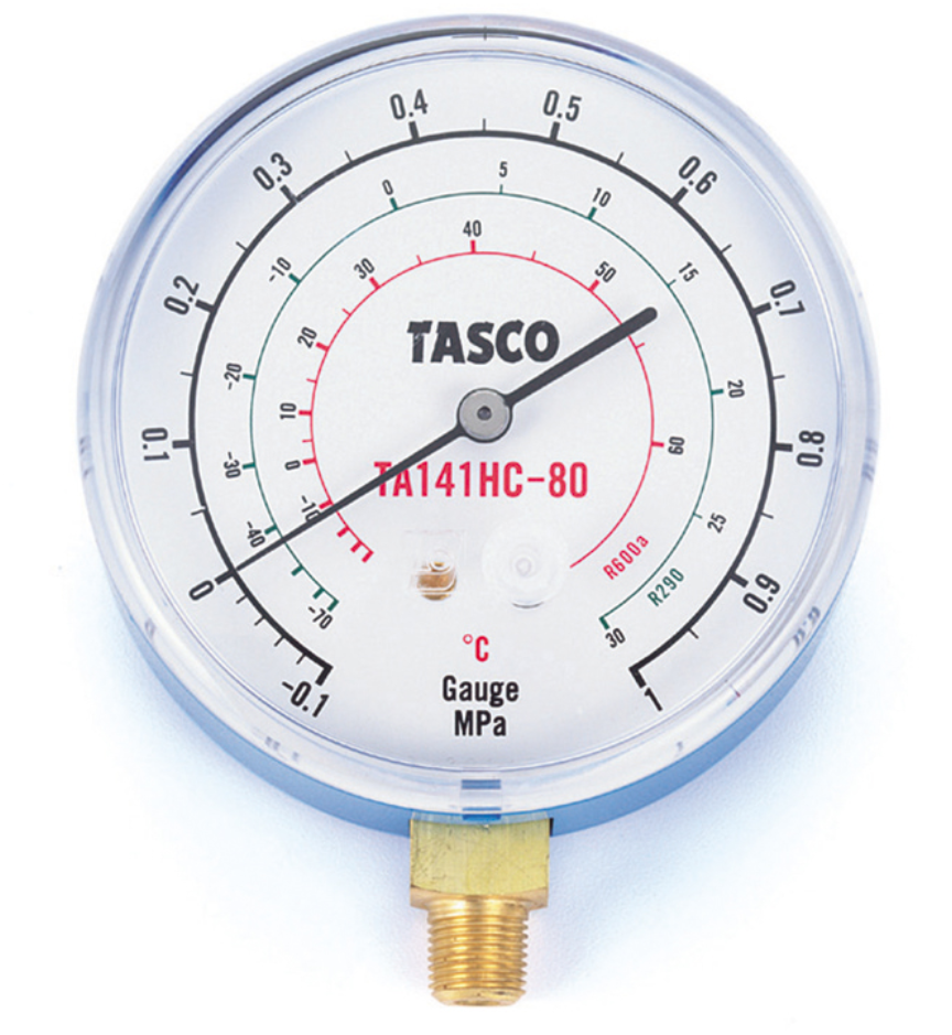 TASCO タスコ R600a、R290用高精度圧力計/連成計　TA141HC-80