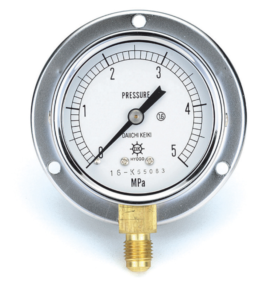 TASCO タスコ 60φ圧力計　TA148F-135　つば付き下出し