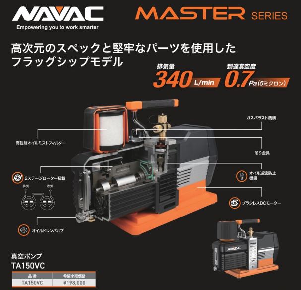 TASCO タスコ 真空ポンプ TA150VC