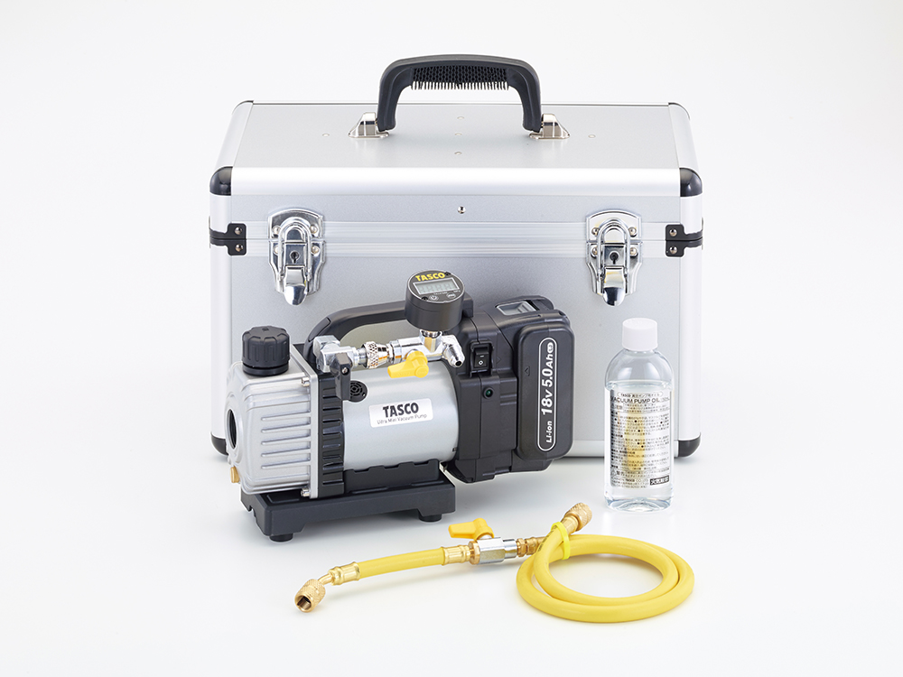 TASCO タスコ 　省電力型ウルトラミニ充電式真空ポンプ真空ゲージ付セット　TA150ZP-K