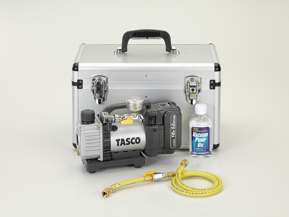 TASCO タスコ  省電力型ウルトラミニ充電式真空ポンプ真空ゲージ付セット　TA150ZP-S