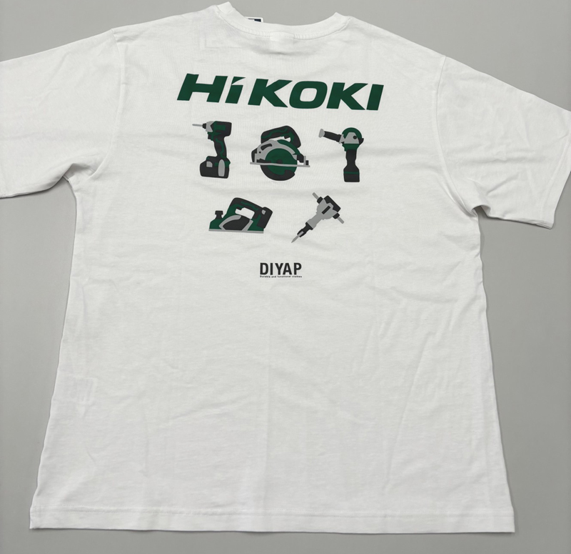 DIYAAP ハイコーキコラボTシャツ ホワイト 3L