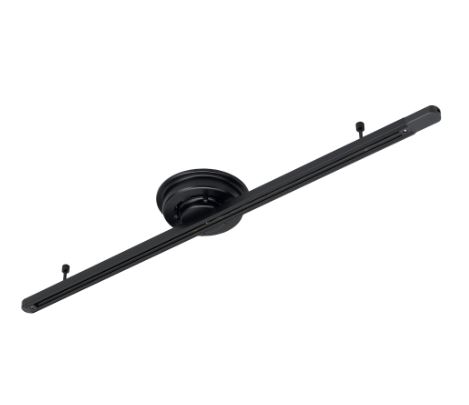 ヤザワ　薄型シーリング直付けダクトレール1000mm 黒 LRD1001BK