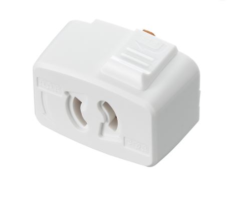 ヤザワ　ライティングダクト用抜け止コンセントプラグホワイト SF6013WH